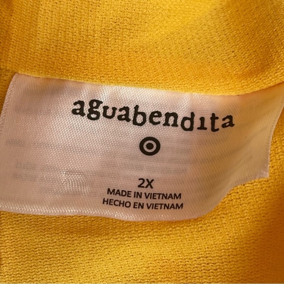 NWOT agua BenditA x Target Swimsuit size 2X sold out yellow with green - Picture 15 of 16